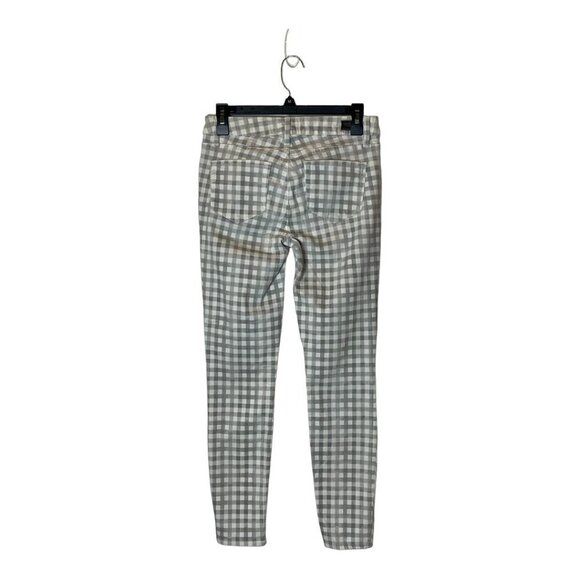 Paige Gray And White Gingham Mid Rise‎ Verdugo Ankle Cropped Jeans Size 29 - Picture 3 of 11